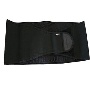 BACK ON TRACK Narrow Front Black Back Brace Size Large- Black -4 Way Stretch